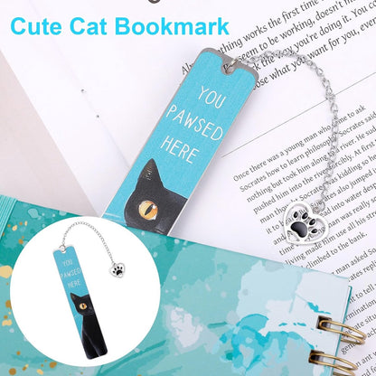 Bookmarks - Set of 2 - Cat Bookmarks - Gifts for Cat Lovers - Cute Bookmarks - Bookmark Gifts for Book Lovers - Reading Bookmarks - Gifts for Boys, Girls, Kids & Friends - Stainless Steel (Style A) - Image 3