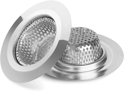 Drain Filter - 2-Piece - 2.79-Inch - Stainless Steel Shower/Bathtub Drain Cover - Bathtub Drain Filter, Suitable for Bathroom Vanities, Sinks, and Floor Drains