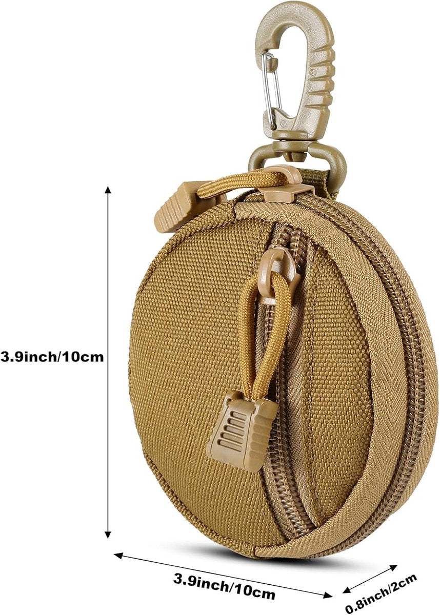 Storage Bag - Accessory Organizer - Compact Wallet for Daily Use - Suitable for Travel, Sports, Running, Camping and Other Indoor and Outdoor Activities - Set of 2 (Khaki) - Image 3