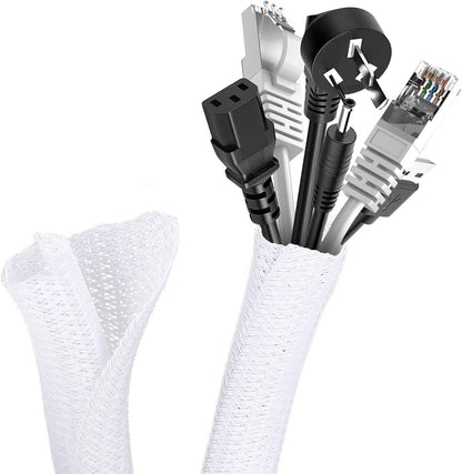 Cable Tray - Self-closing cable tray - Suitable for 13-22mm sheathed cables - Conceals cables, cut to size - Suitable for cable protection in TV cables, offices, homes, cars, etc. - 3 pieces - 2M each (white)