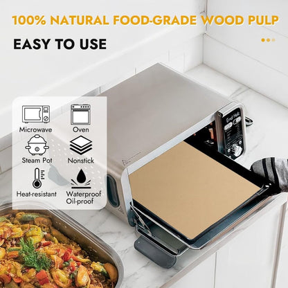 Baking Paper - 12-inch Airfryer Baking Paper - 200 Sheets - Disposable Airfryer Liner - Oven Accessory with Hinged Lid - Image 3