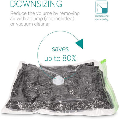 Vacuum Bags for Clothes - Set of 4 - with Manual Inflation Function - 120x100cm - Image 5