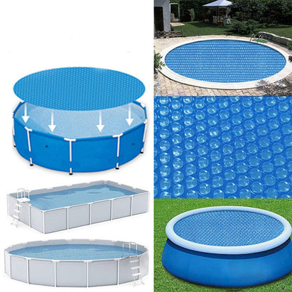 Insulation foil for outdoor pools - 2.4 m diameter - Blue - 1 piece - Image 3