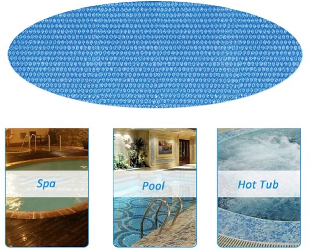 Insulation foil for outdoor pools - 2.4 m diameter - Blue - 1 piece - Image 4
