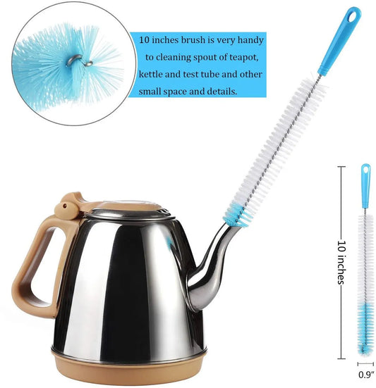 Cup Cleaning Brushes - Pack of 8 - Scratch-resistant - For all cup surfaces - Baby bottle brush - Blue - Image 2