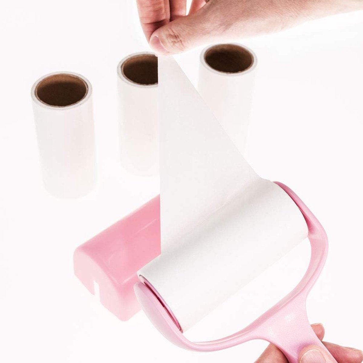 300 Sheet Lint Roller - Pet Hair Remover - Super Sticky Lint Remover Brush - Clothes Cleaner Roller - 1 Roller + 5 Refills - Image 4