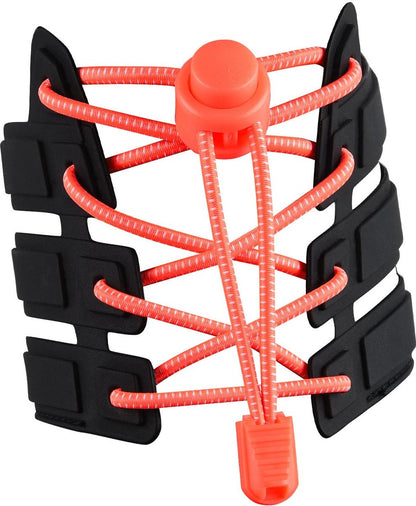 Sneaker Laces 120CM suitable for Sneakers - Elastic laces without a knot - Suitable for students and adults - With strong buckle and quick-release function (Fluorescent Orange)