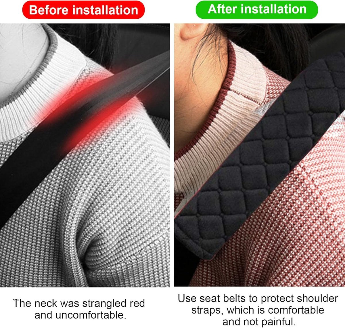 Seat Belt Pads - Adults and Children - Soft and Washable - Seat Belt Pads - Universal Seat Belt - Image 3