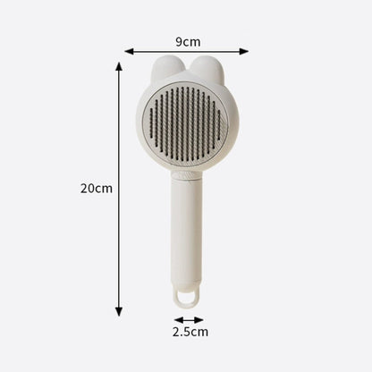 Pet Comb for Cats - Silicone Grooming Brush - For Long and Short Hair Coats - Fun Tools for Removing Pet Hair - Yellow - Image 4