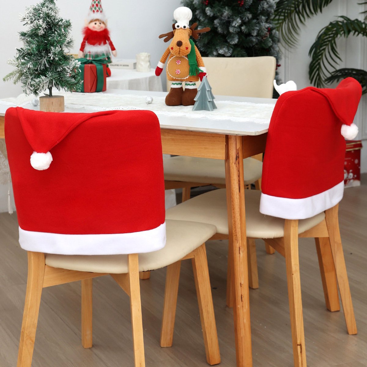 Chair Covers - Set of 5 - Christmas Chair Covers - Red Chair Covers - Christmas Chair Covers - Christmas Decorations - Image 7