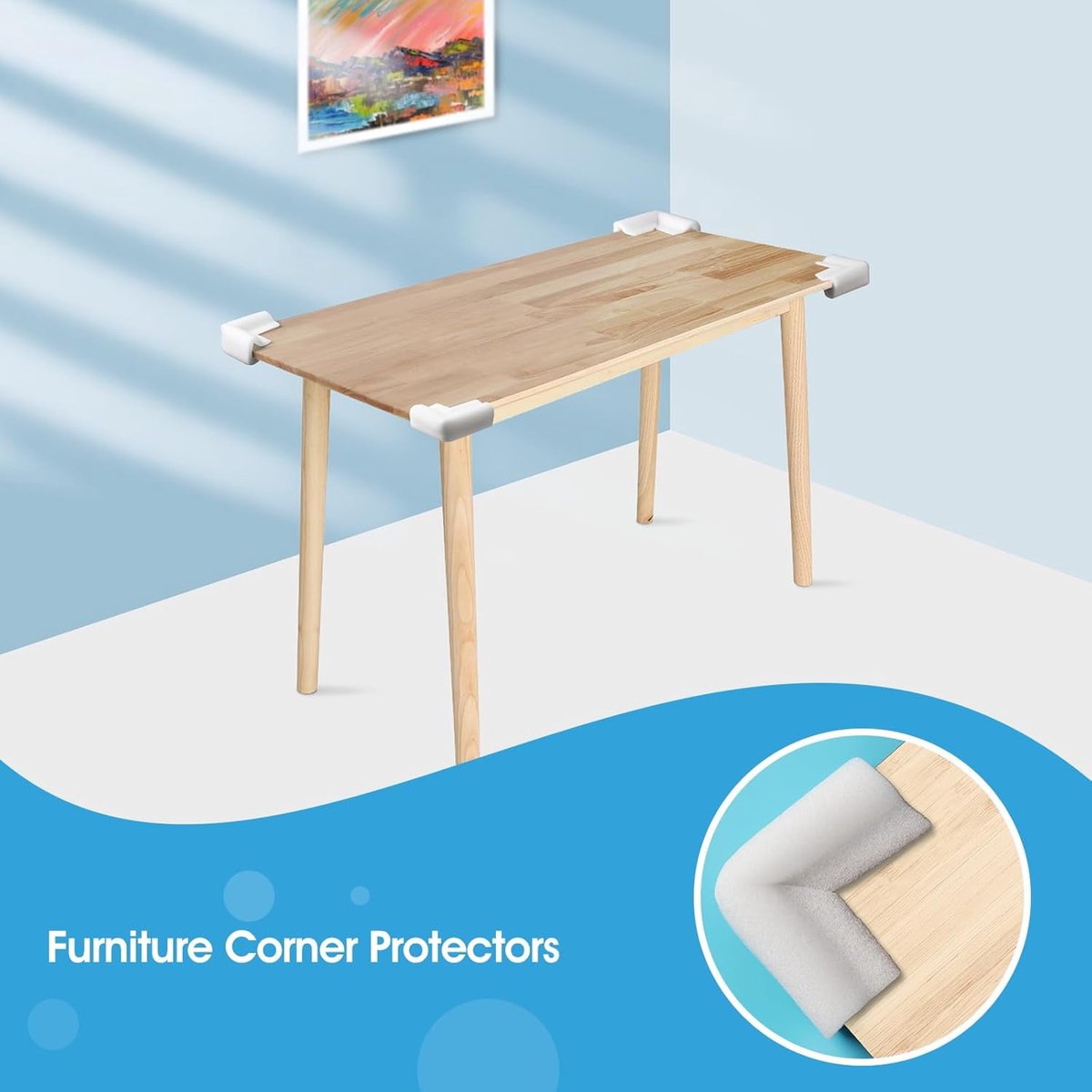36-Piece Thick Foam Corner Protectors for TVs, Pictures, and Mirrors - Picture Frame Shipping & Packaging - Book Corner Shipping Supplies - Image 3