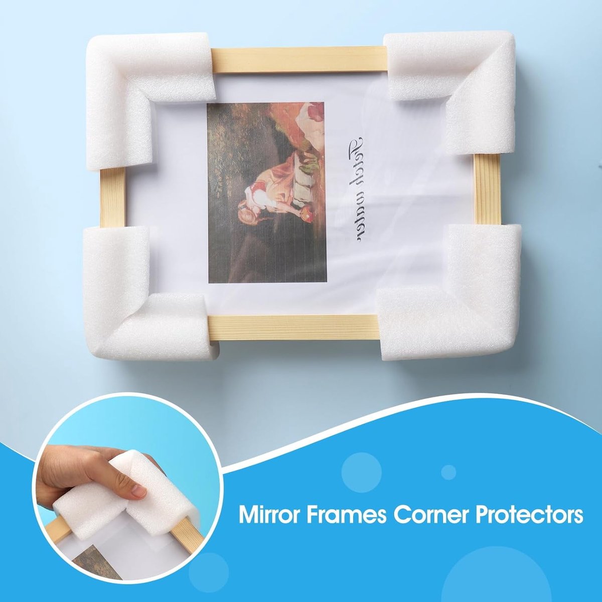 36-Piece Thick Foam Corner Protectors for TVs, Pictures, and Mirrors - Picture Frame Shipping & Packaging - Book Corner Shipping Supplies - Image 4
