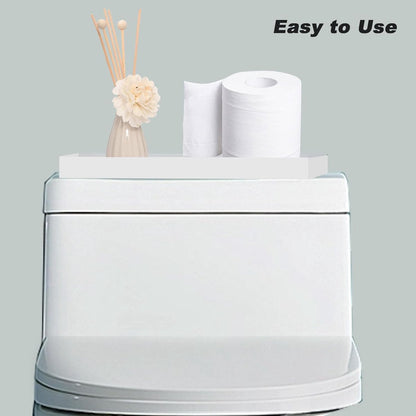 Tray - Two-piece set - Dressing table tray - Bathroom storage tray - Cosmetics storage tray - Bathroom storage box - Suitable for storing candles, soap, towels, perfume, etc. - White - 20x10x1.8 cm - Image 2
