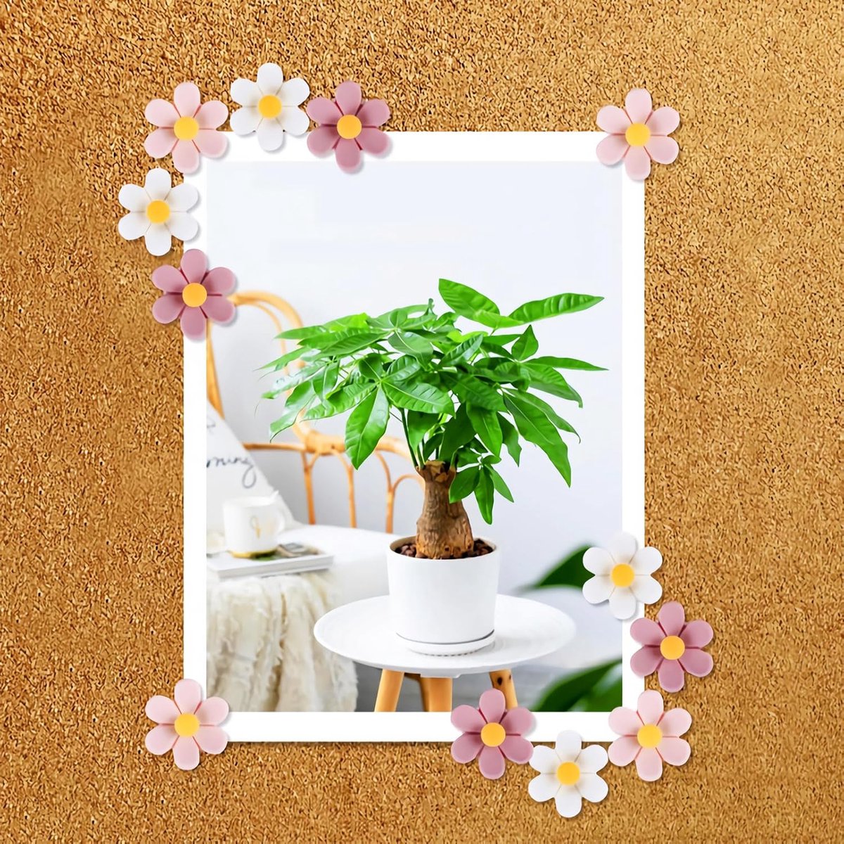 Push Pins - 30 pieces - Flower-shaped push pins - Flower pins for notice boards - Pin board pins - Decorative push pins - Suitable for notice boards, offices, schools and home use. - Image 4