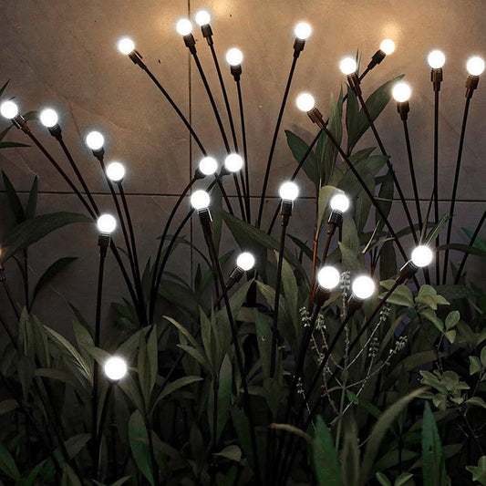 LED solar lights - Outdoor lighting - Solar garden lighting - Mood lighting - LED solar garden lights - Firefly-shaped - 12 flower pots x 2 - Waterproof, suitable for outdoor use - Ideal for decorating patio paths - White light