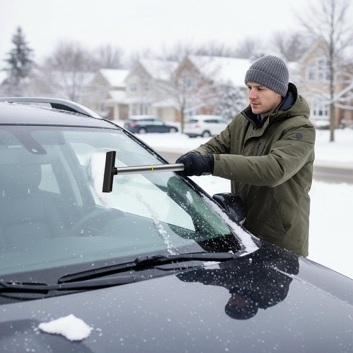 Car Snow Removal Tools - Snow Plows - Car Snow Shovels - Car Wiper Blades - Windshield and Window Cleaning Tools - Handy for Clearing Snow from Home and Vehicle. - Image 4