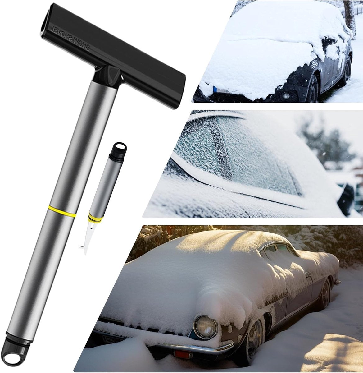 Car Snow Removal Tools - Snow Plows - Car Snow Shovels - Car Wiper Blades - Windshield and Window Cleaning Tools - Handy for Clearing Snow from Home and Vehicle. - Image 7