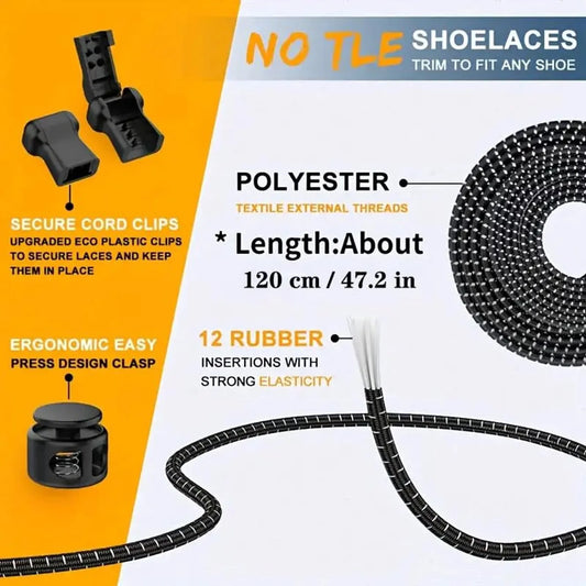 Sneaker Laces 120CM suitable for Sneakers - Elastic laces without a knot - Suitable for students and adults - With strong buckle and quick-release function (red) - Image 2