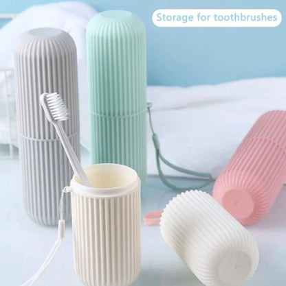 4-Piece Pack - Travel Toothbrush Holder - Portable - Travel Mouthwash Cup - Multifunctional Storage Box - Image 2