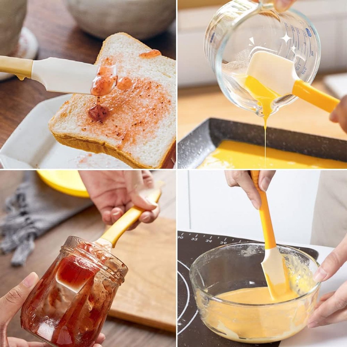Baking Spatula - Kitchen Spatula - Household 2-in-1 Baking Spatula - Spatula for cream, jam and butter - Kitchen Mixing Spatula - Bottle Opener - Image 3