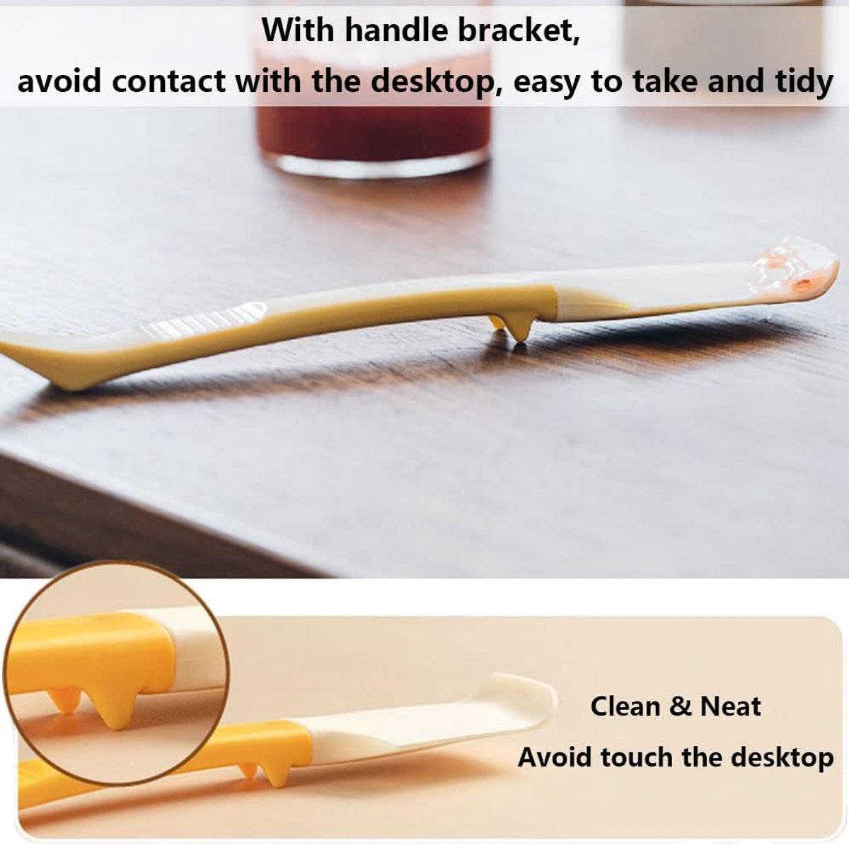 Baking Spatula - Kitchen Spatula - Household 2-in-1 Baking Spatula - Spatula for cream, jam and butter - Kitchen Mixing Spatula - Bottle Opener - Image 5