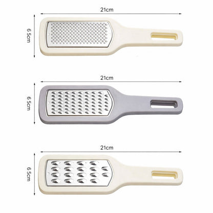 Grater - 3-piece set - Hand grater - Cheese grater - Ginger grater - Garlic grater - Stainless steel - Dishwasher safe - Silver - Image 2