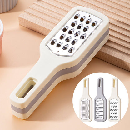 Grater - 3-piece set - Hand grater - Cheese grater - Ginger grater - Garlic grater - Stainless steel - Dishwasher safe - Silver - Image 3