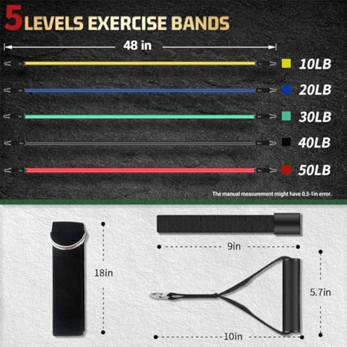 Resistance Bands - Exercise Bands - Training Bands - Resistance Bands with Handles for Men and Women - Exercise Bands for Fitness and Strength Training at Home - Image 3