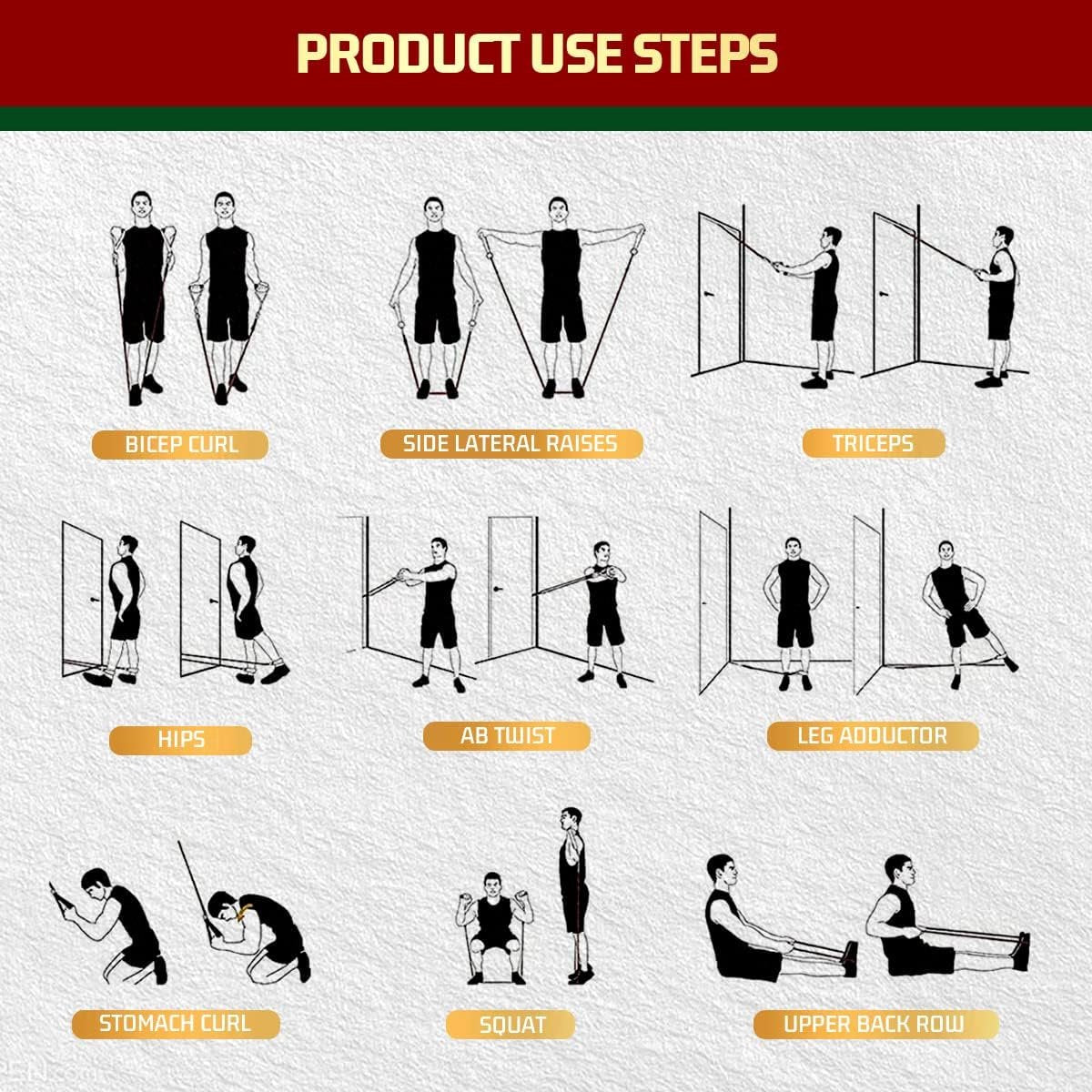 Resistance Bands - Exercise Bands - Training Bands - Resistance Bands with Handles for Men and Women - Exercise Bands for Fitness and Strength Training at Home - Image 7