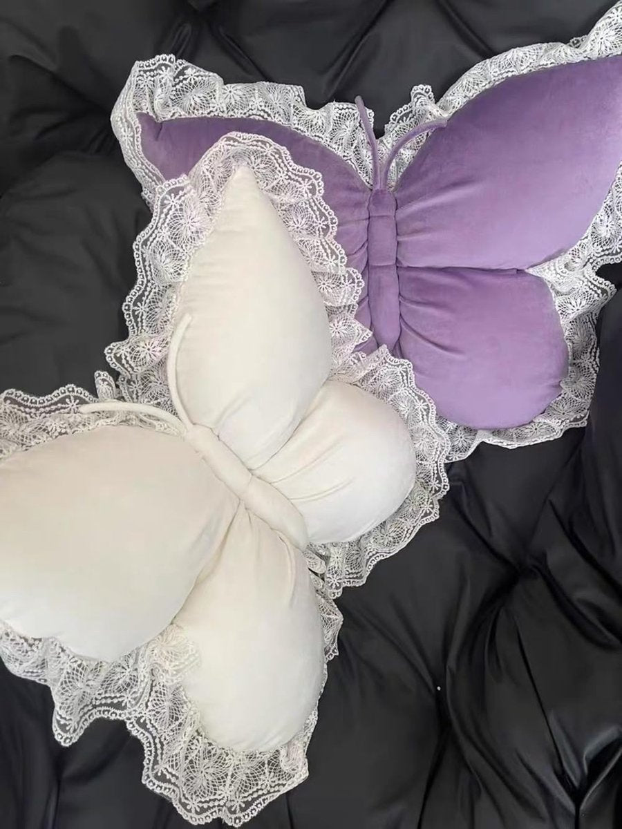 Decorative Cushions - Butterfly-shaped decorative cushion - Soft, supportive cushion - Suitable for office chairs and car seats (Purple) - Image 2