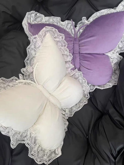 Decorative Cushions - Butterfly-shaped decorative cushion - Soft, supportive cushion - Suitable for office chairs and car seats (Purple) - Image 2