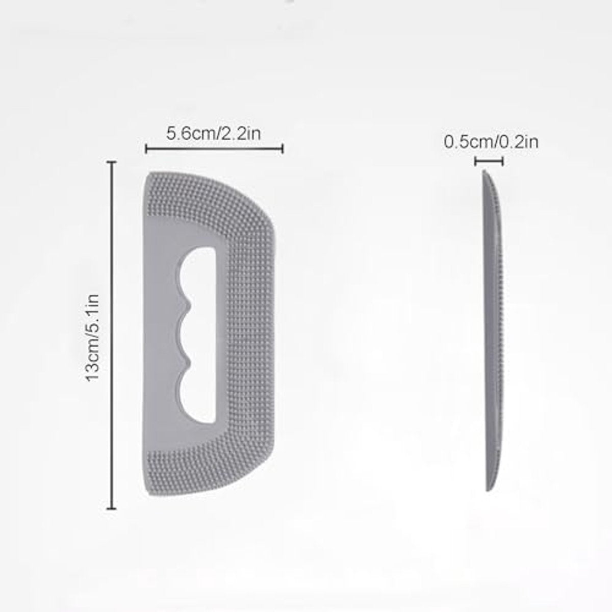 2-Pack Silicone Pet Hair Remover - Dog Hair - Cat Brush - Cat Brush - Reusable Plucking Brush for Clothes, Sofa & Car - Gray - Image 2