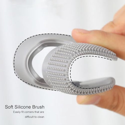 2-Pack Silicone Pet Hair Remover - Dog Hair - Cat Brush - Cat Brush - Reusable Plucking Brush for Clothes, Sofa & Car - Gray - Image 4