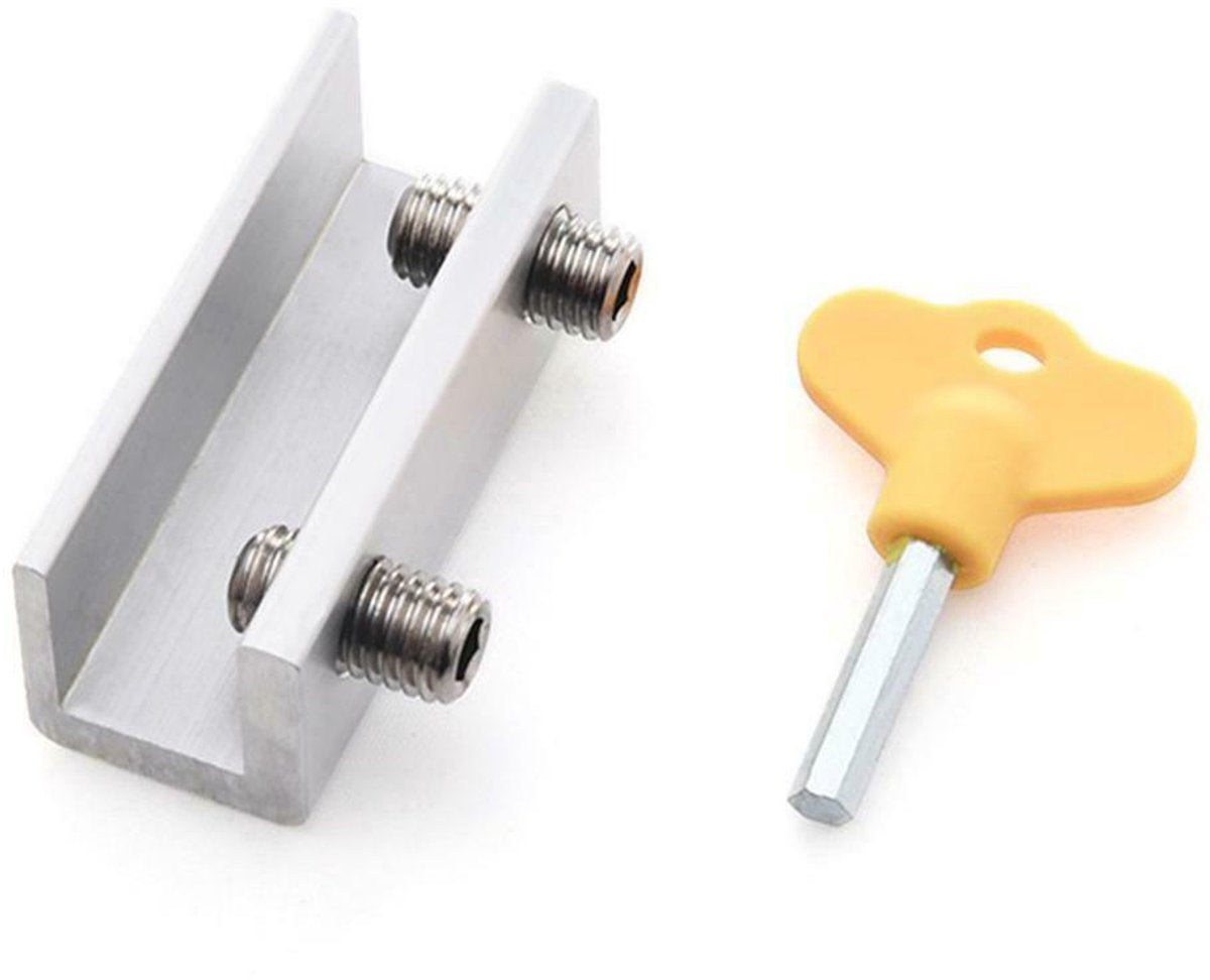 4-pack Door & Window Security - Aluminum and Stainless Steel - Reusable Window Locks - Improved Airflow - With Protective Pads - Suitable for Offices - Image 3