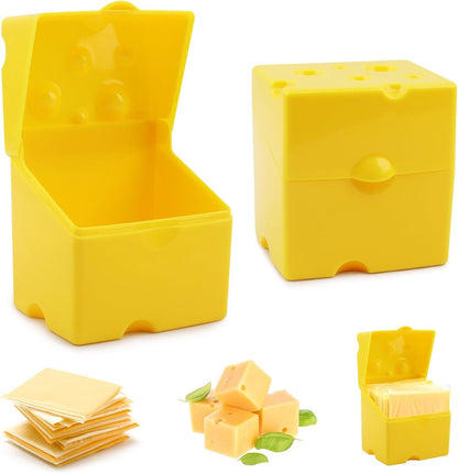 2-Pack Cheese Storage Boxes with Lids - For Sliced & Grated Cheese in the Fridge - Dishwasher Safe - Image 4