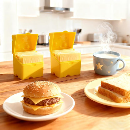 2-Pack Cheese Storage Boxes with Lids - For Sliced & Grated Cheese in the Fridge - Dishwasher Safe - Image 6