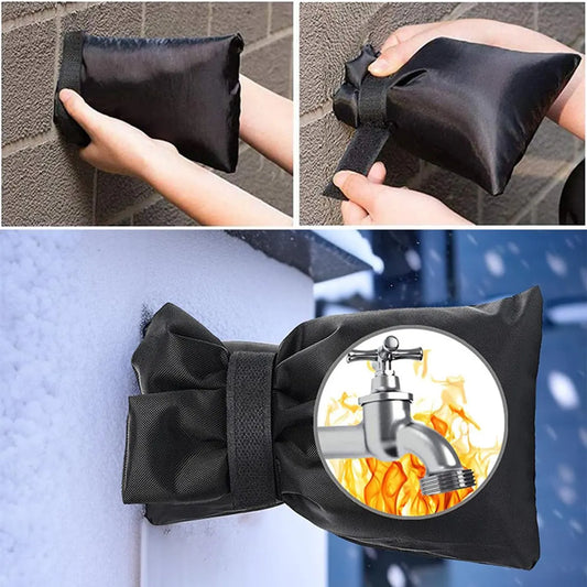 Anti-freeze cover for water taps - 3-piece pack - Insulated anti-freeze cover - Protective cover for water pipes against ice formation - Image 2