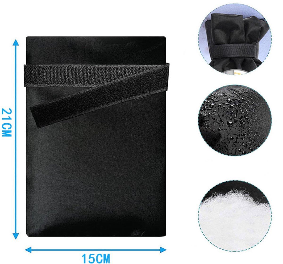 Anti-freeze cover for water taps - 3-piece pack - Insulated anti-freeze cover - Protective cover for water pipes against ice formation - Image 5