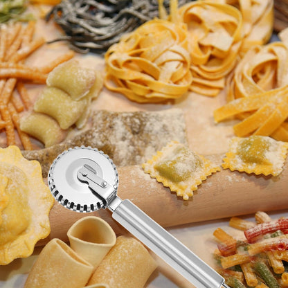Luxury Rotary Cutter for Embossing - Baking Tools - Dough and Pastry Tools Made of Stainless Steel - Equipped with an Ergonomic Handle - Dishwasher Safe - Suitable for Cutting, Sealing and Pressing - Image 7