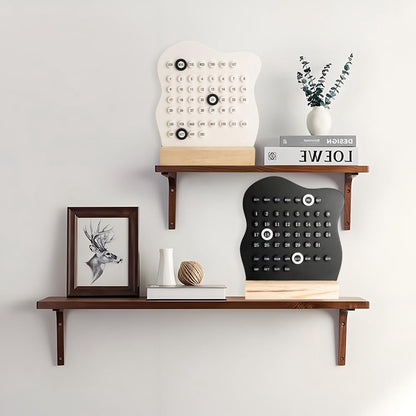 Desktop Perpetual Calendar - 2026 Calendar - Reusable Block Calendar for the Desk - 2026 Monthly Calendar - Modern Ring Date Calendar - White - Image 3