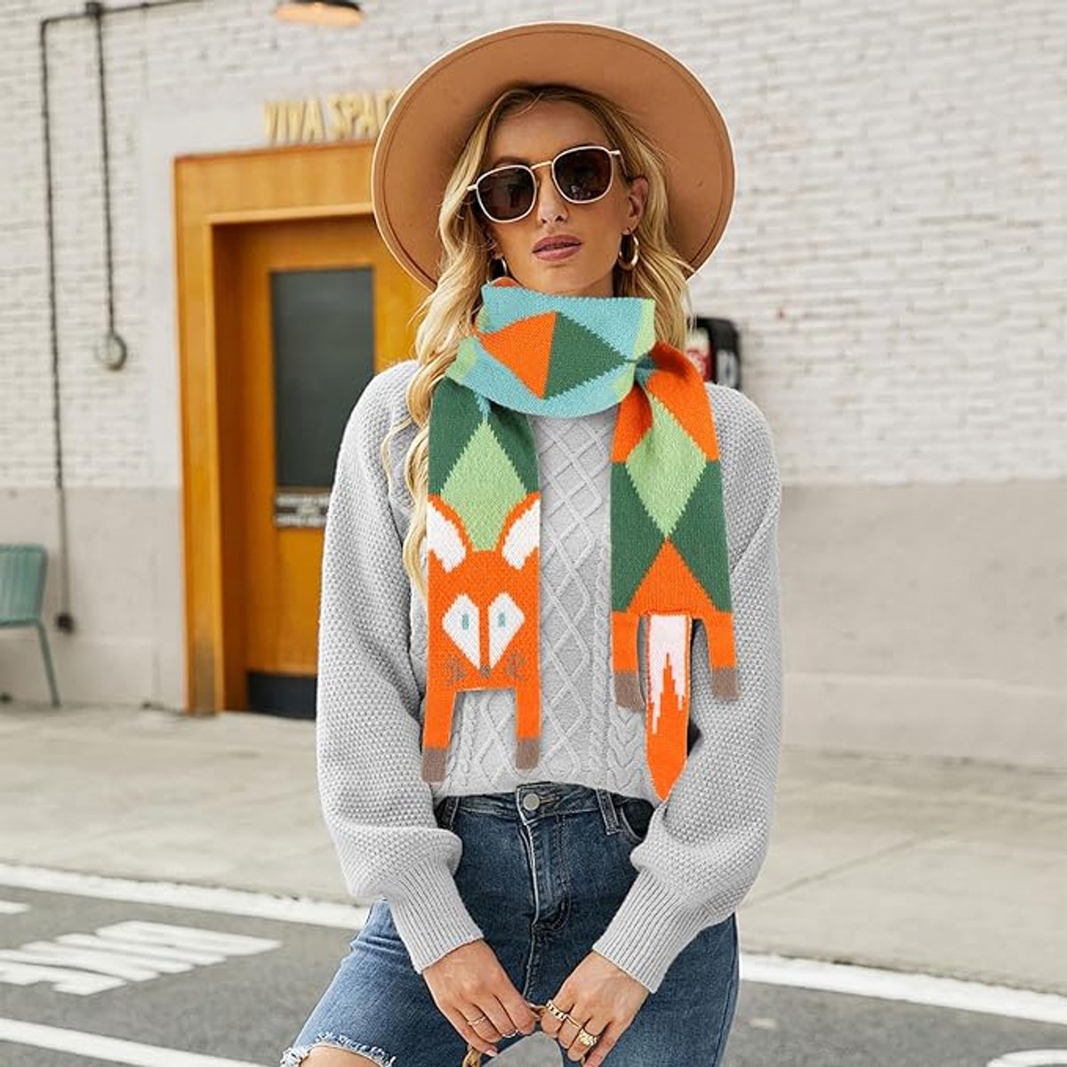 Scarves - Women's Winter Scarves - Warm Scarves - Cute Fox Scarves - 140cm - Stylish Gift - A Gift for Her (A) - Image 6