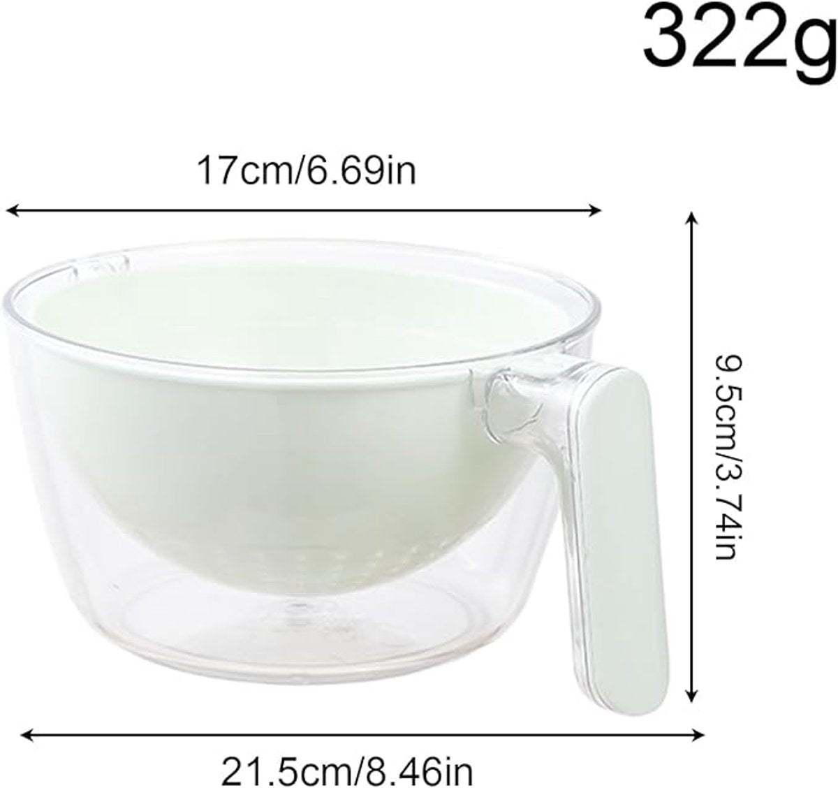 Kitchen Tools - Dishwashing Liquid - Fruit Washing Basin - Dish Drainer - Rotating Dish Drainer - Suitable for kitchen salads, mixing food, fruits, vegetables and other snacks. - Image 6