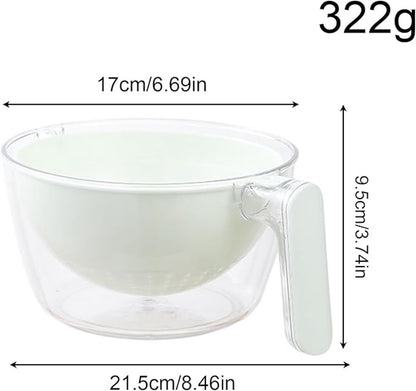 Kitchen Tools - Dishwashing Liquid - Fruit Washing Basin - Dish Drainer - Rotating Dish Drainer - Suitable for kitchen salads, mixing food, fruits, vegetables and other snacks. - Image 6
