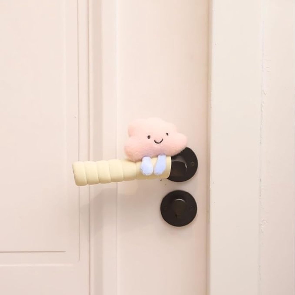 Protective Cover - Set of Two - Cute Cloud-Shaped Door Handle Gloves - Decorative Door Handle Protector Cover - Door Accessories (Pink) - Image 2