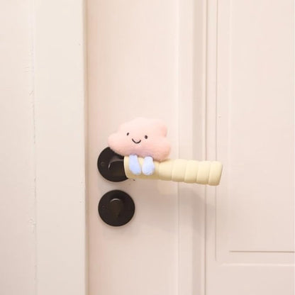 Protective Cover - Set of Two - Cute Cloud-Shaped Door Handle Gloves - Decorative Door Handle Protector Cover - Door Accessories (Pink) - Image 5