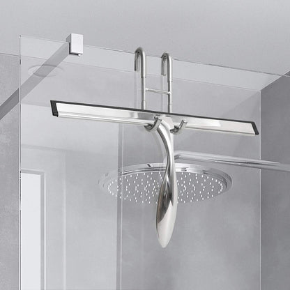 No-Drill Shower Door Hooks - 2-Pack for Rimless Glass Doors - Rubber Scratch Protection - Image 4