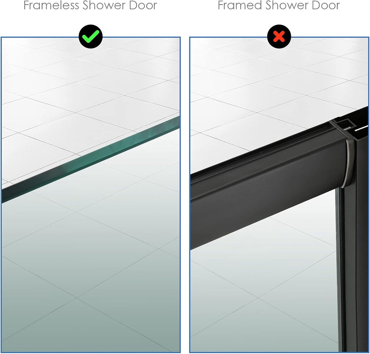 No-Drill Shower Door Hooks - 2-Pack for Rimless Glass Doors - Rubber Scratch Protection - Image 5
