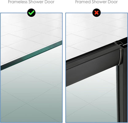 No-Drill Shower Door Hooks - 2-Pack for Rimless Glass Doors - Rubber Scratch Protection - Image 5