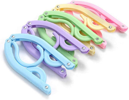 10-Piece Travel Clothes Hanger - Portable Folding Clothes Hanger - Folding Clothes Rack