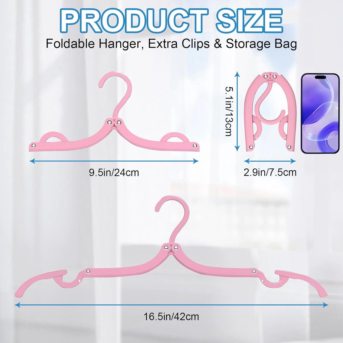 10-Piece Travel Clothes Hanger - Portable Folding Clothes Hanger - Folding Clothes Rack - Image 5